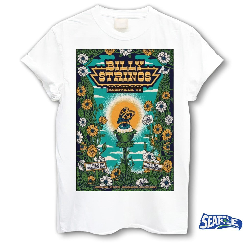 Billy Strings Ryman Auditorium In Nashville TN Feb 20-22 2026 Poster shirt
