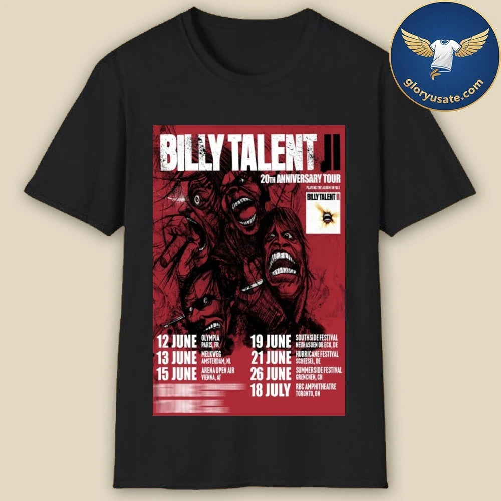 Billy Talent 20th Anniversary Tour Poster Shirt