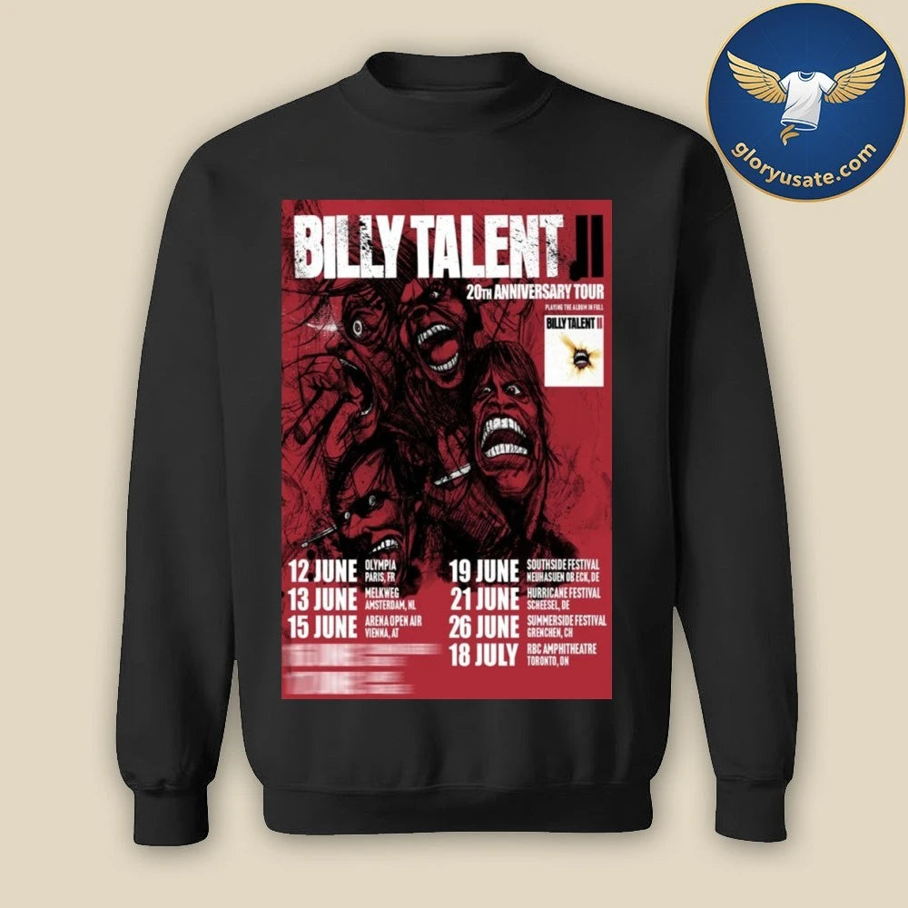Billy Talent 20th Anniversary Tour Poster Shirt