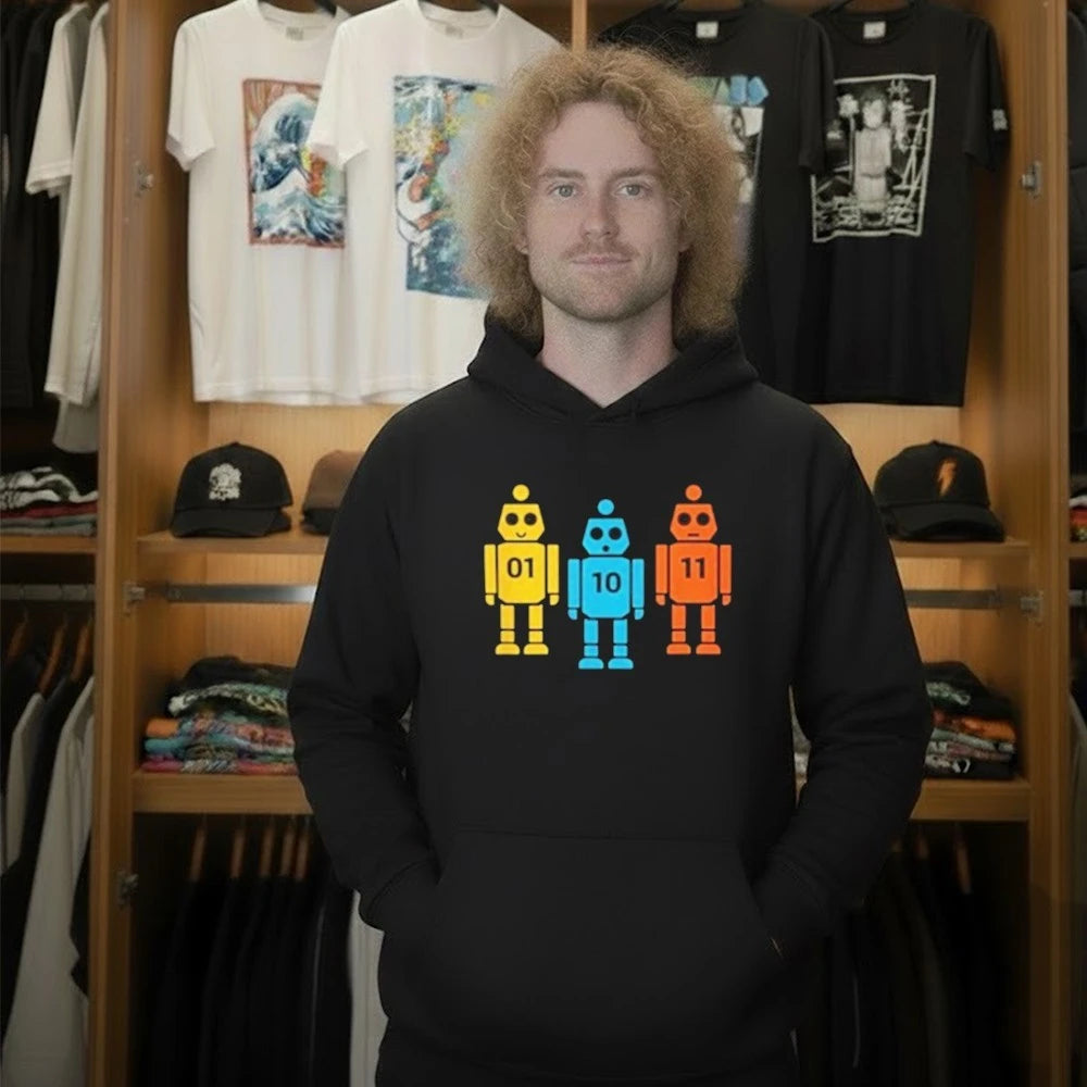 Binary 01 10 11 Robot Meaning Shirt