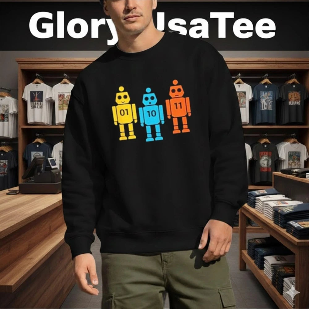 Binary 01 10 11 Robot Meaning Shirt