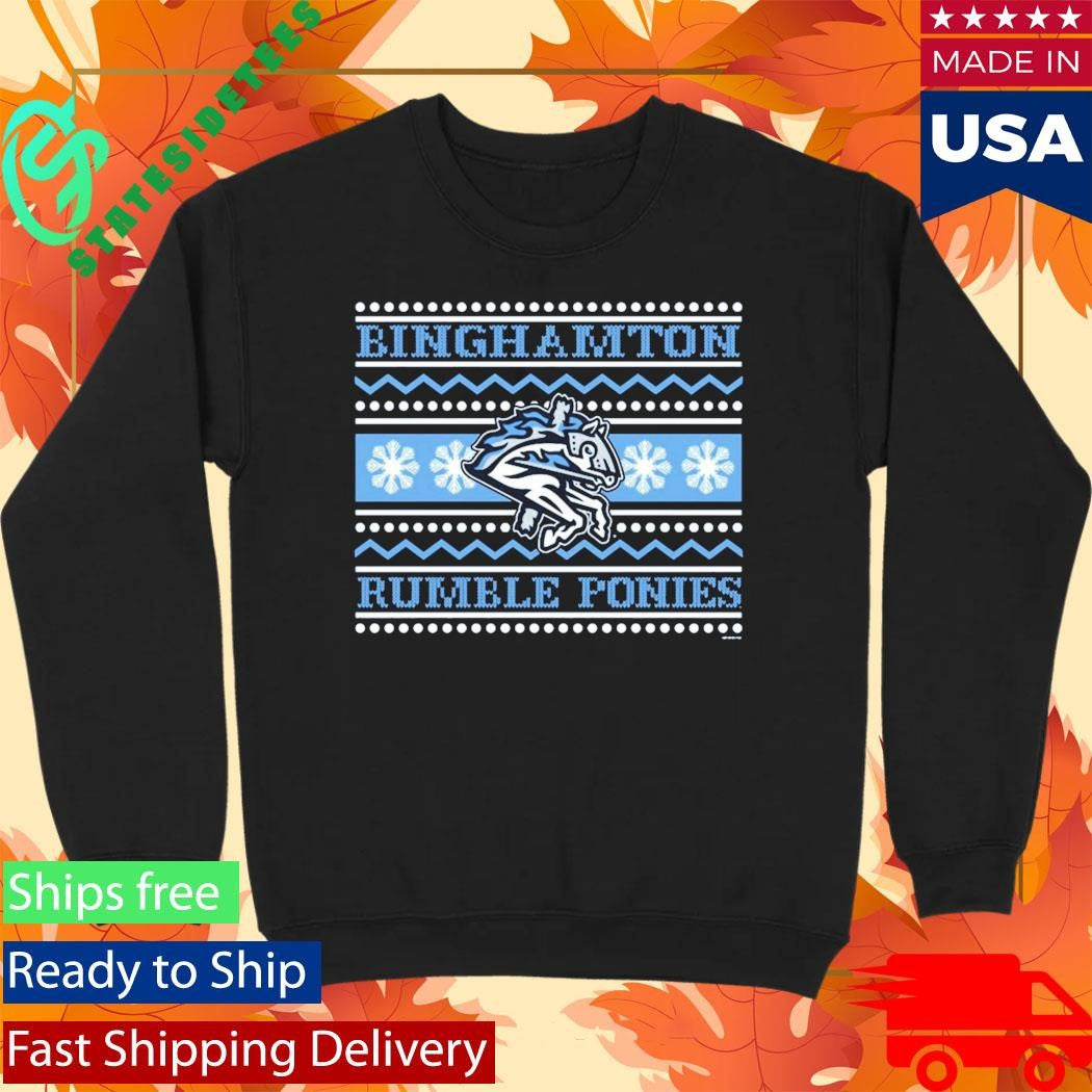 Binghamton Rumble Ponies Jolly Ugly Sweater Shirt