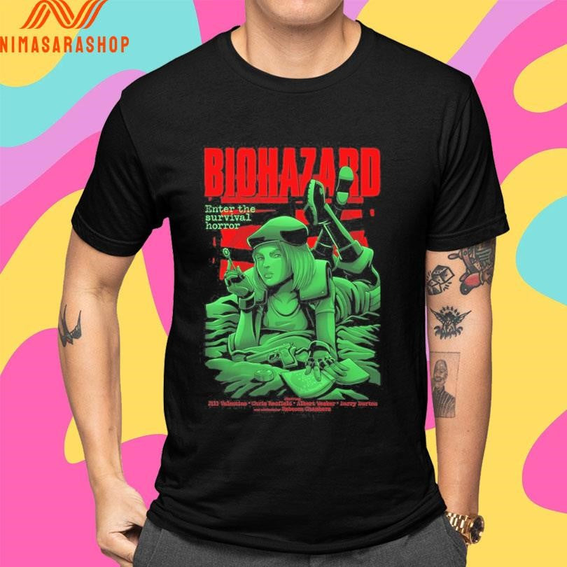 Biohazard Enter The Survival Horror Resident Fiction Dc Variant Shirts