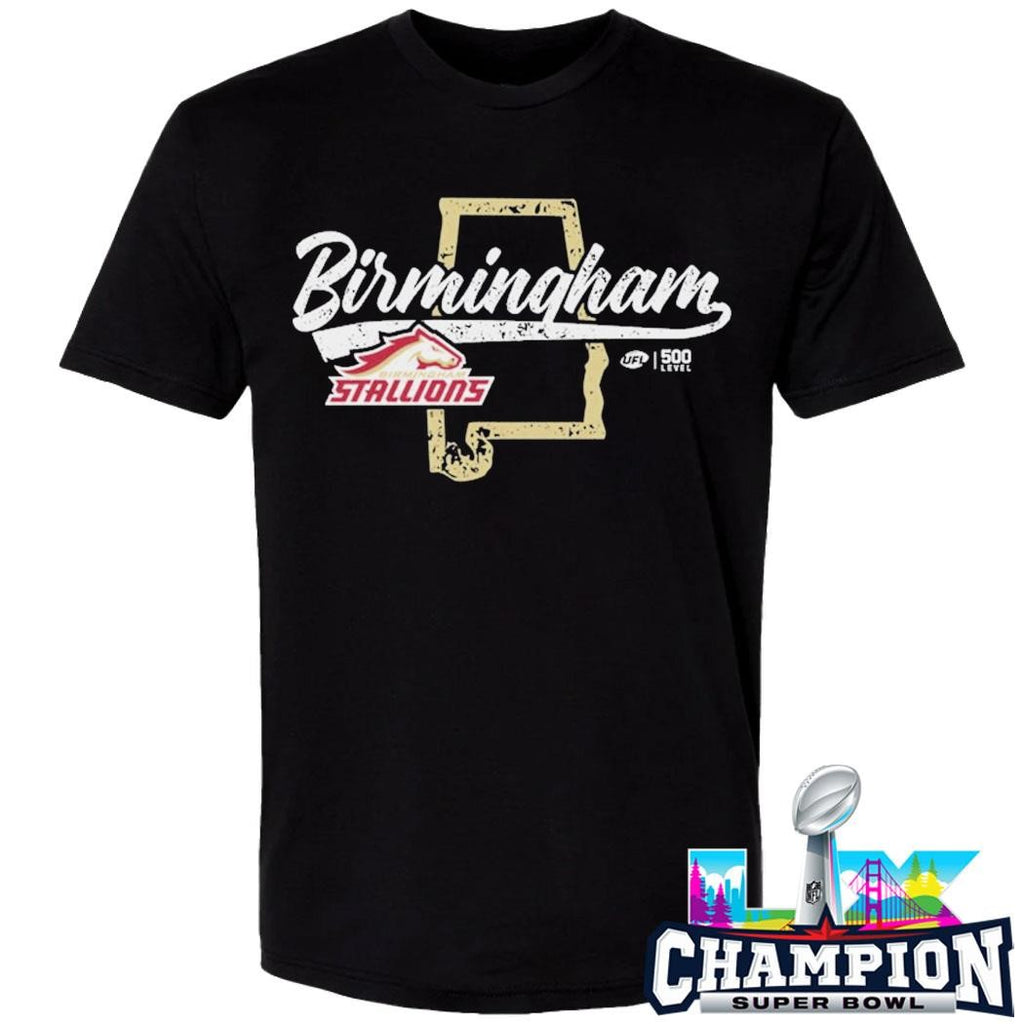 Birmingham Stallions State Map Shirt