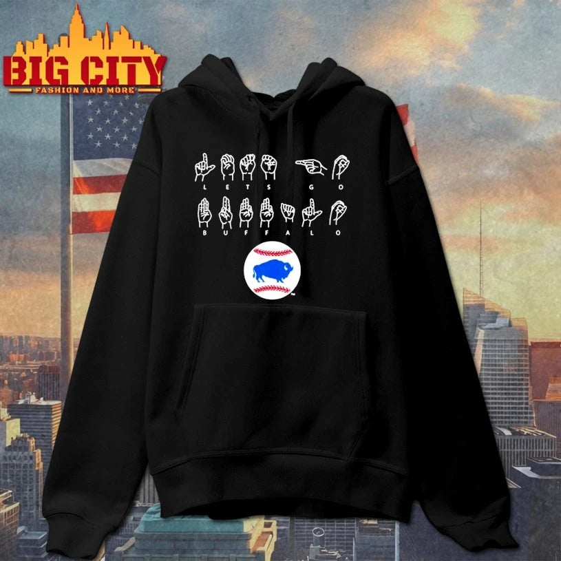 Bisons Let’s Go Buffalo Asl Language shirt