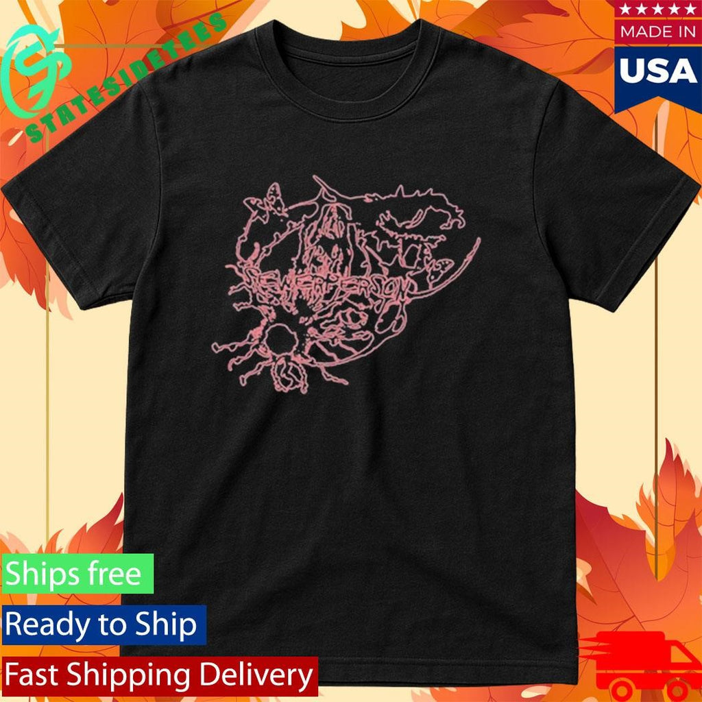 Black And Pink Butterfly Shirt