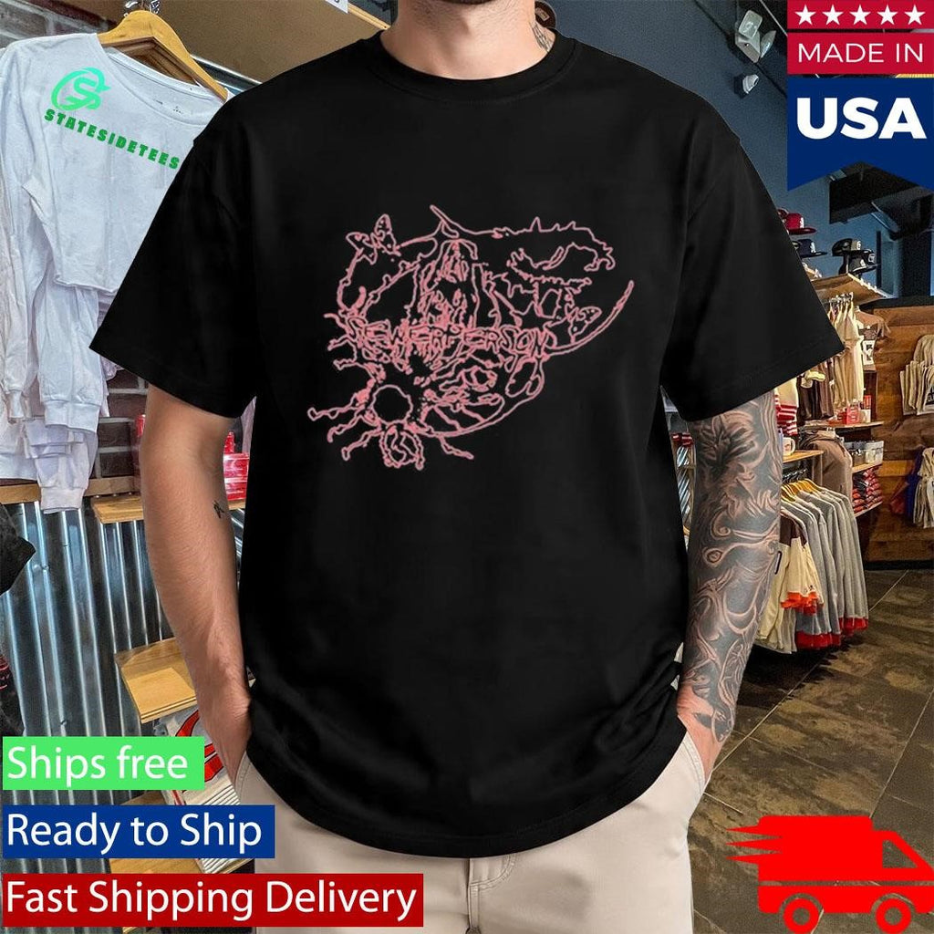 Black And Pink Butterfly Shirt