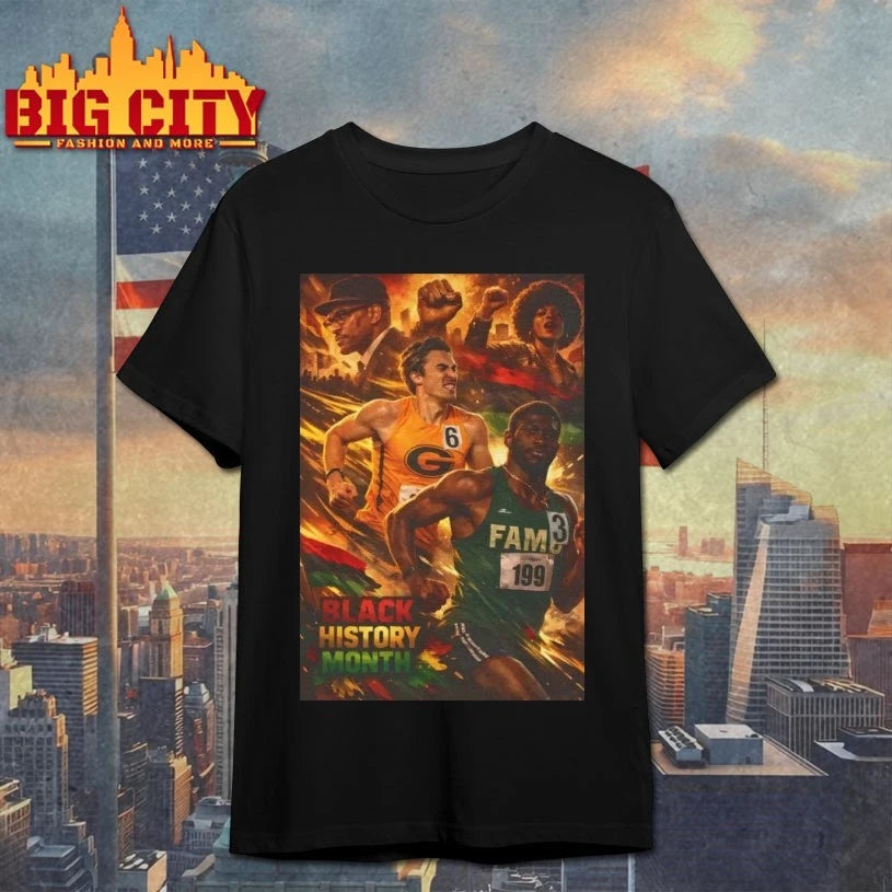 Black History Month SWAC Legacy Showdown Grambling State vs Florida A&amp;M Track &amp; Field Tribute T-shirt