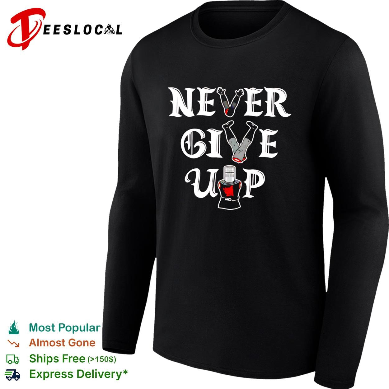Black Knight Monty Python never give up severed limbs shirt