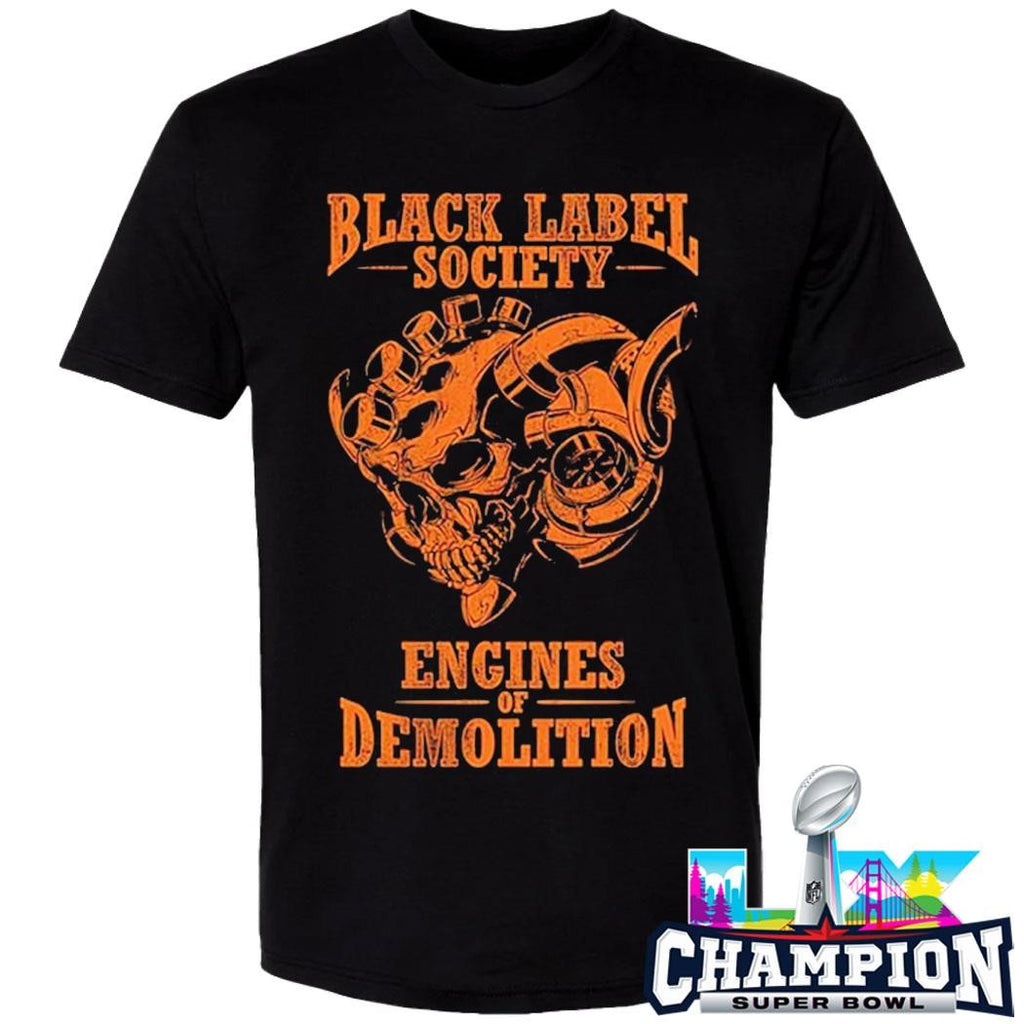 Black Label Society 2026 Two Sides Engines Of Demolition Skully Shirt