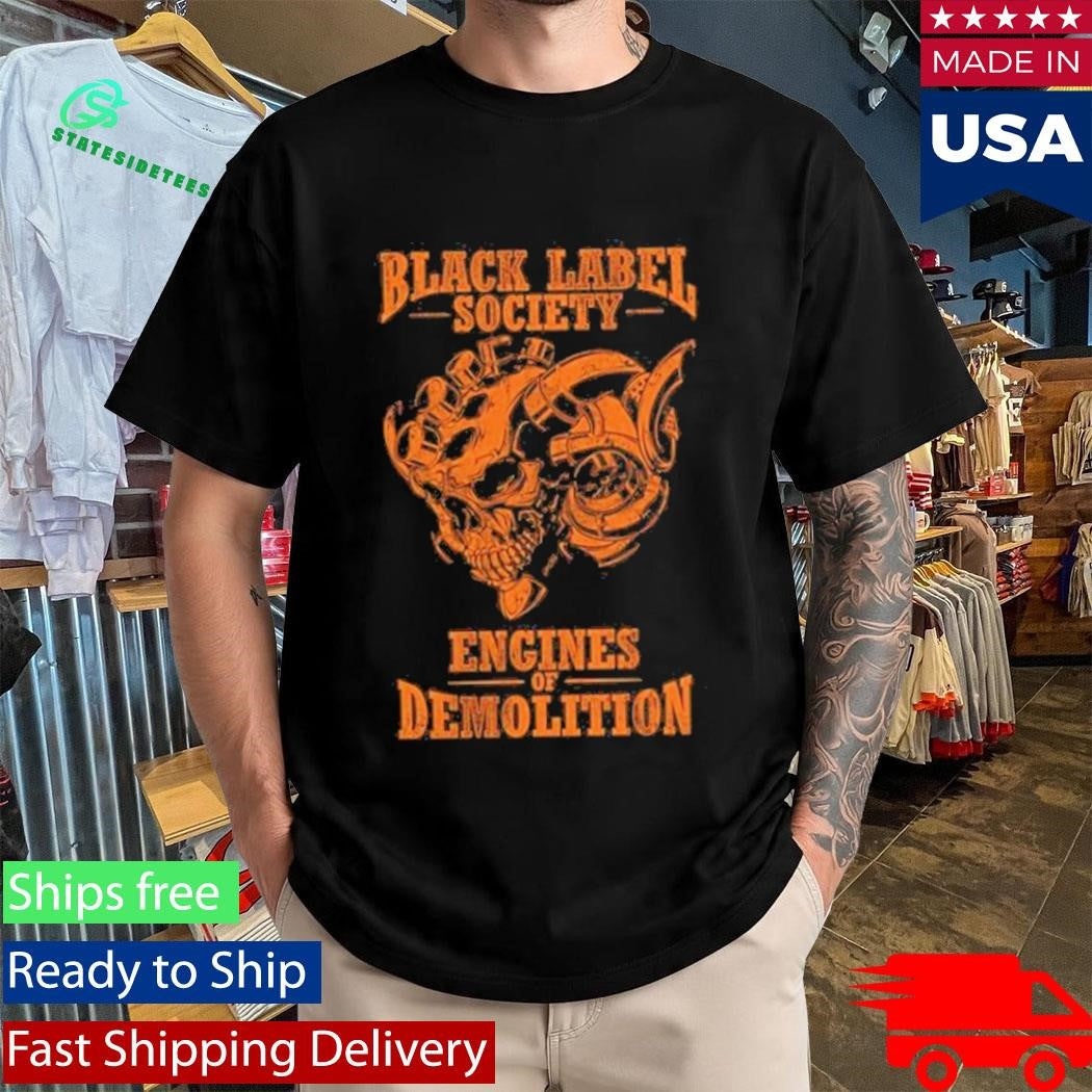 Black Label Society Engines Of Demolition Skully Shirt