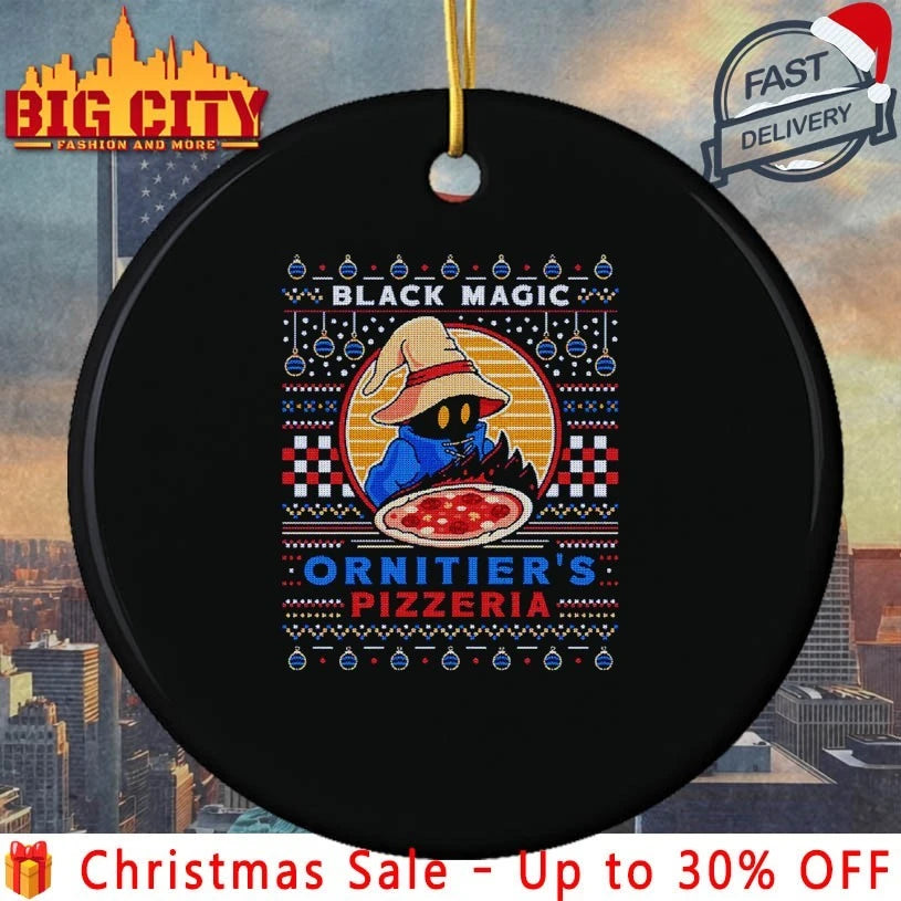Black Magic Ornitier Pizzeria Ugly christmas shirt