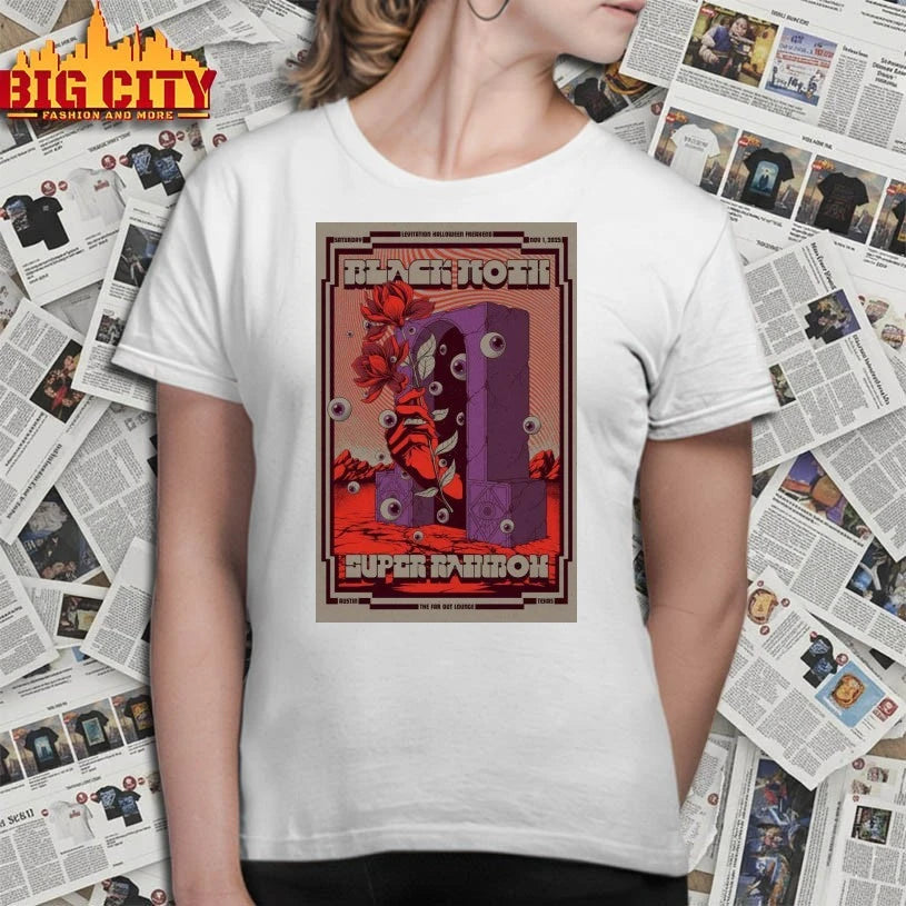 Black Moth Super Rainbow Nov 01, 2025 Far Out Lounge &amp; Stage, Austin, TX Poster shirt