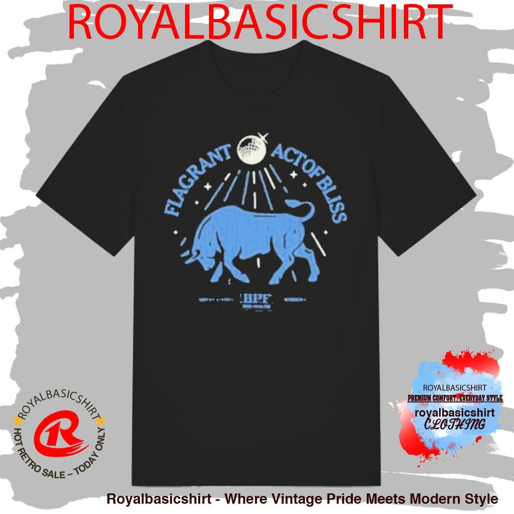 Black Pistol Fire Blue Bull Flagrant Act Of Bliss Shirt