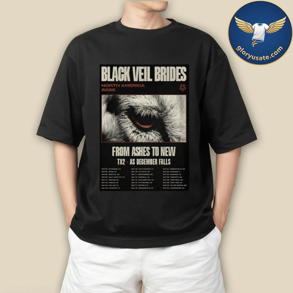 Black Veil Brides North America 2026 Tour Schedule Tour Dates Poster Shirt