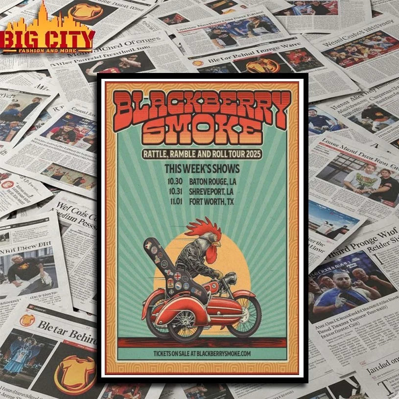 Blackberry Smoke Rattle, Ramble And Roll 2025 Poster shirt