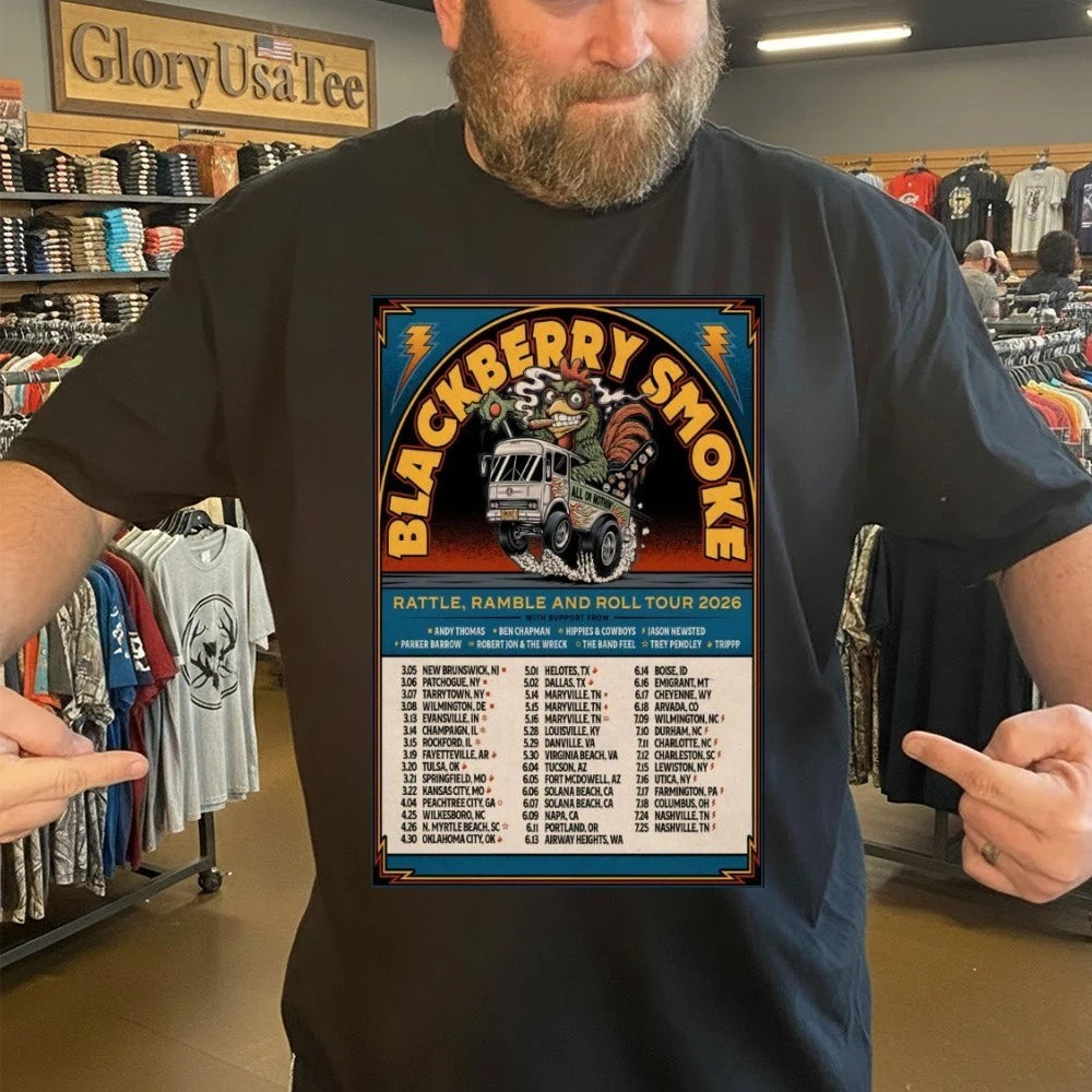 Blackberry Smoke Rattle, Ramble And Roll Tour 26 Poster Shirt