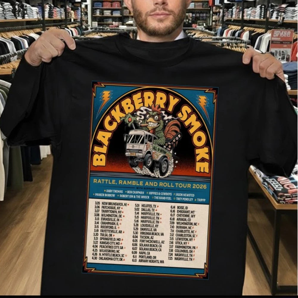 Blackberry Smoke Rattle, Ramble And Roll Tour 26 Poster Shirt