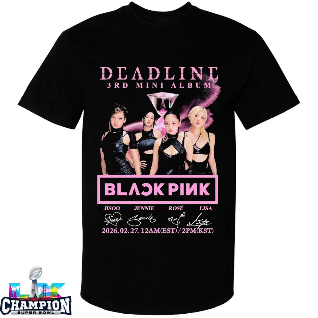 Blackpink Deadline 3rd Mini Album 2026 Signatures T-shirts