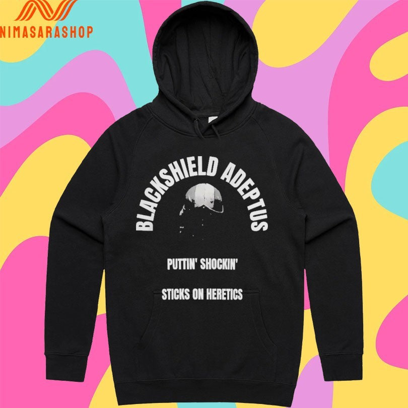 Blackshield Adept Is Puttin’ Shockin’ Sticks On Heretics Shirts
