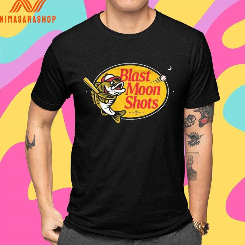 Blast Moon Shots Fish Baseball Shirts