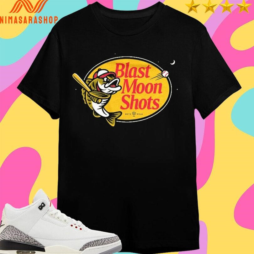 Blast Moon Shots Fish Baseball Shirts