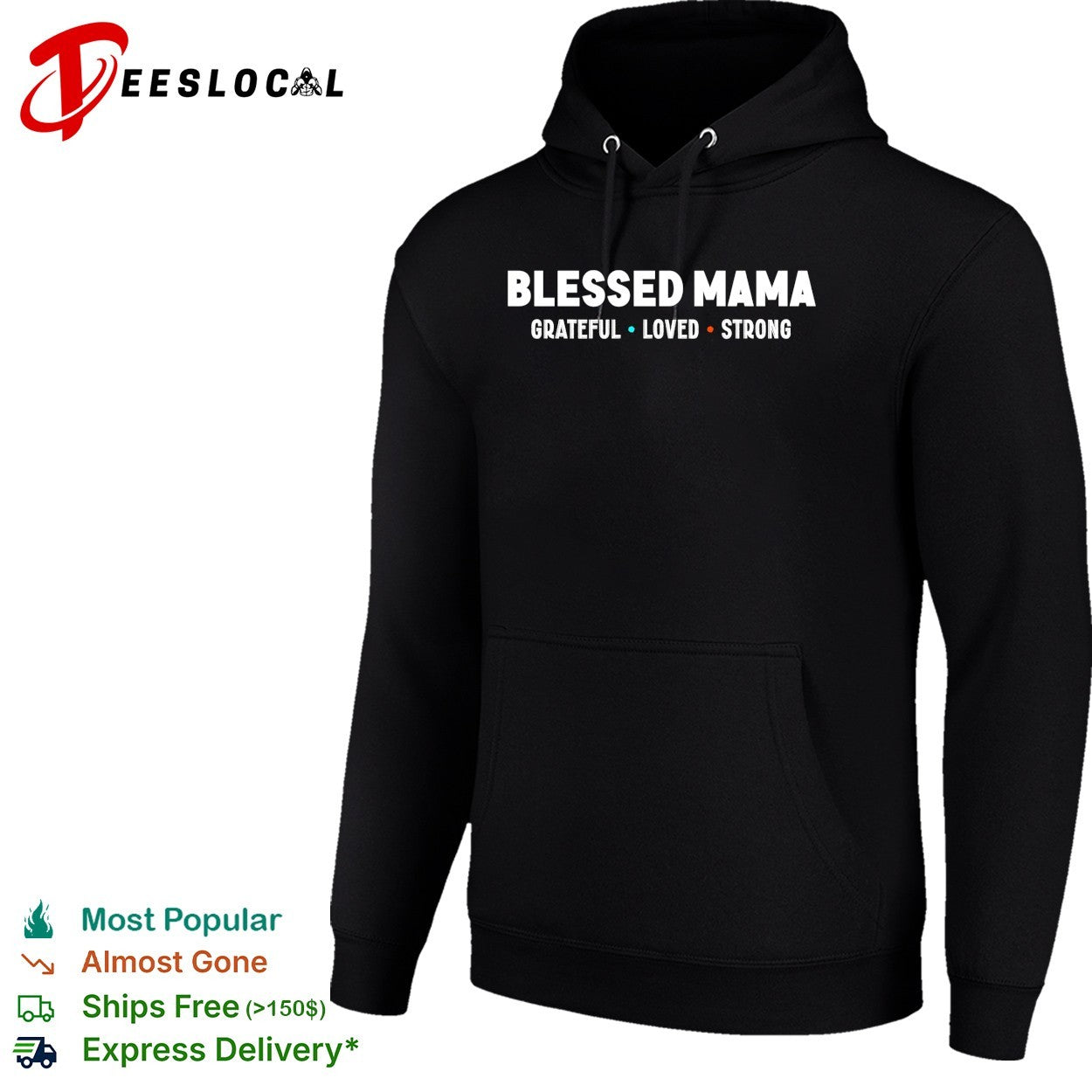 Blessed Mama Grateful Loved Strong shirt Motherhood Parenting Family Inspirational