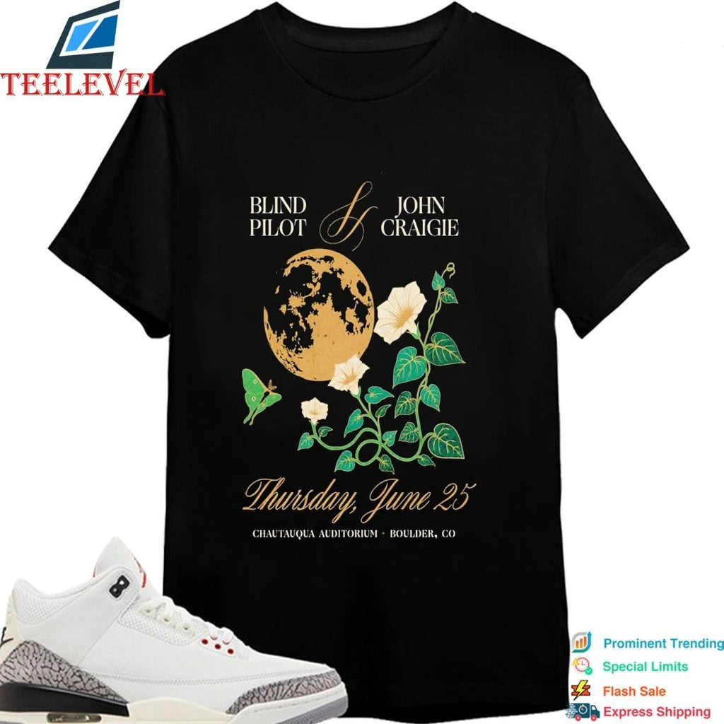 Blind Pilot And John Craigie Boulder CO On June 25 2026 Shirts
