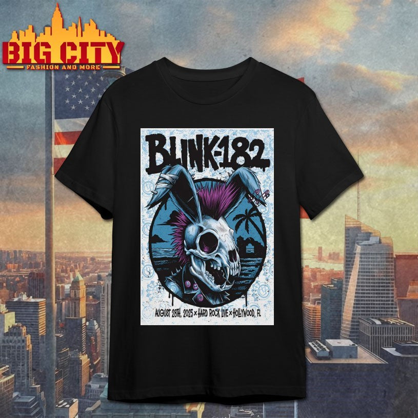 Blink 182 August 28 2025 Hard Rock Live In Hollywood FL Poster Shirts