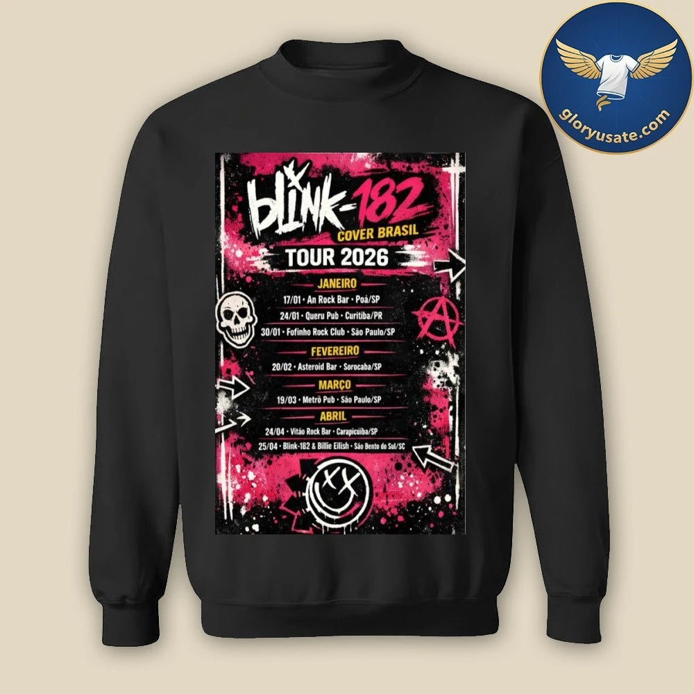 Blink-182 Cover Brasil Tour 2026 Poster Shirt