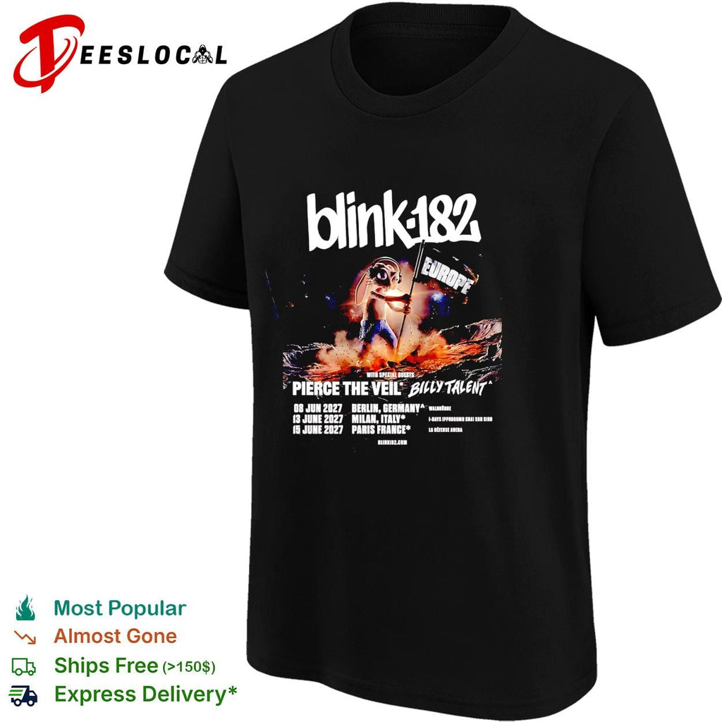Blink-182 Europe Tour 2027 For Germany Italy And France shirt