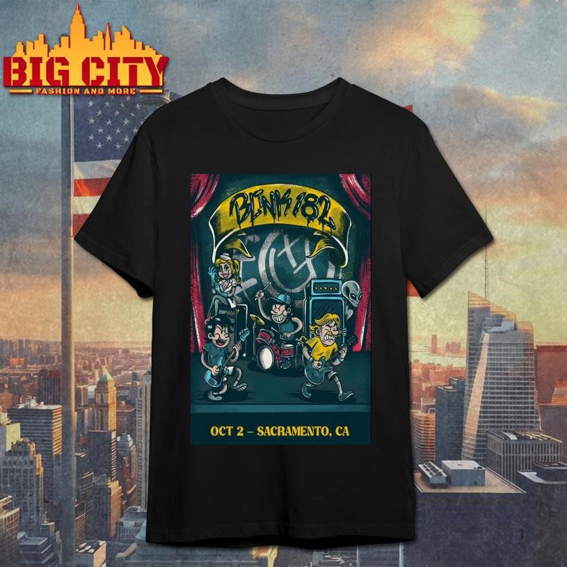 Blink 182 Oct 2 2025 Aftershock Festival in Sacramento CA Poster Shirt