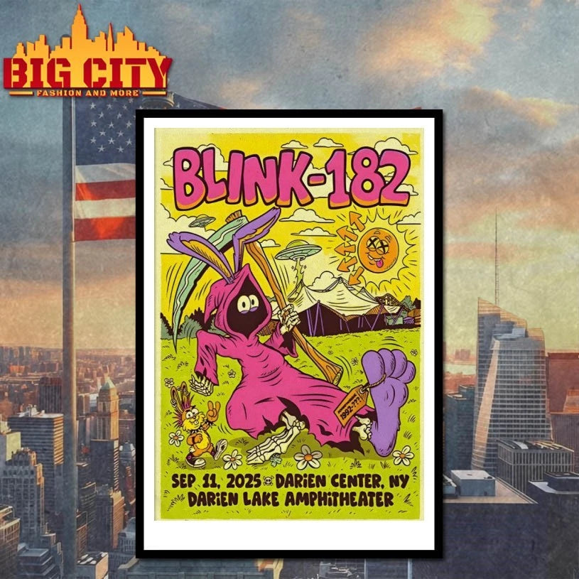 Blink 182 Sep 11 2025 Darien Lake Amphitheater In Darien Center NY Poster shirt
