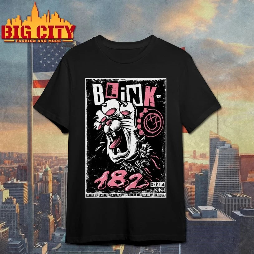Blink 182 Sept 4 2025 Veterans United Home Loans Amphitheater In Virginia Beach VA Poster Shirts