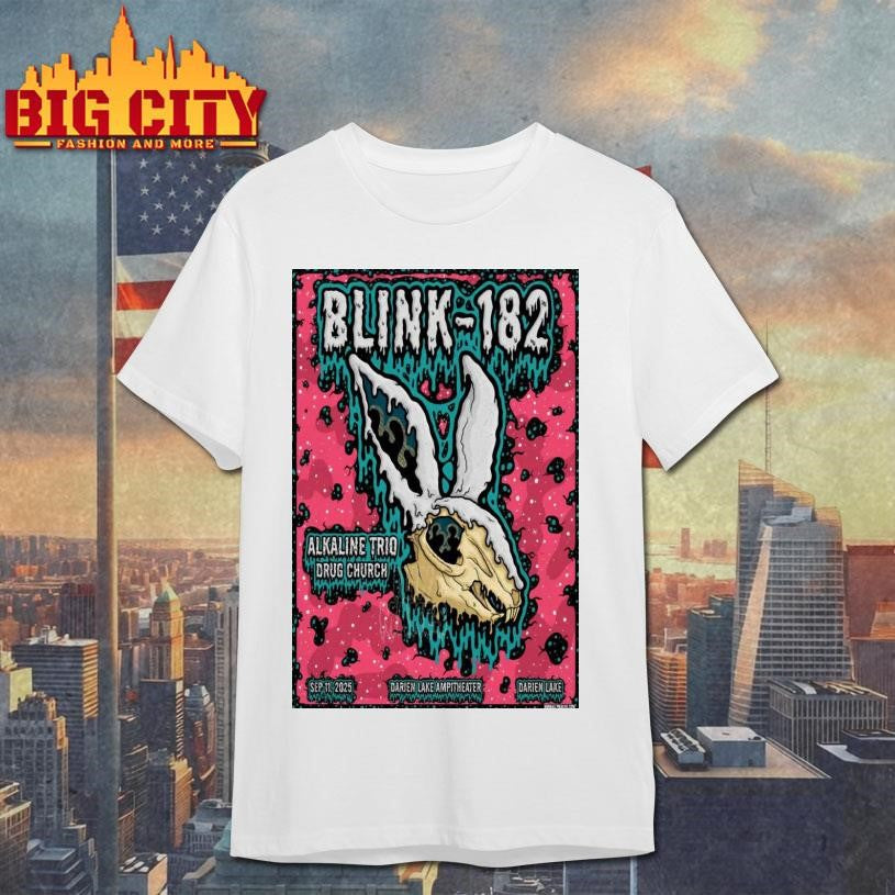 Blink 182 Tour 2025 Alkaline Trio Darien Lake Poster Shirt