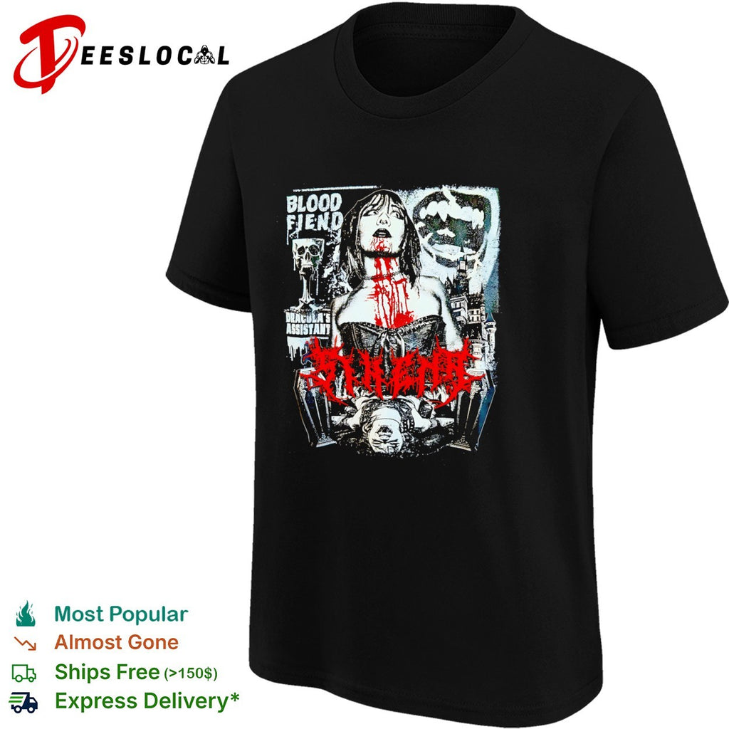 Blood Fiend Dracula’s Assistant Sinenth Horror Gothic Vampire Castle Art shirt