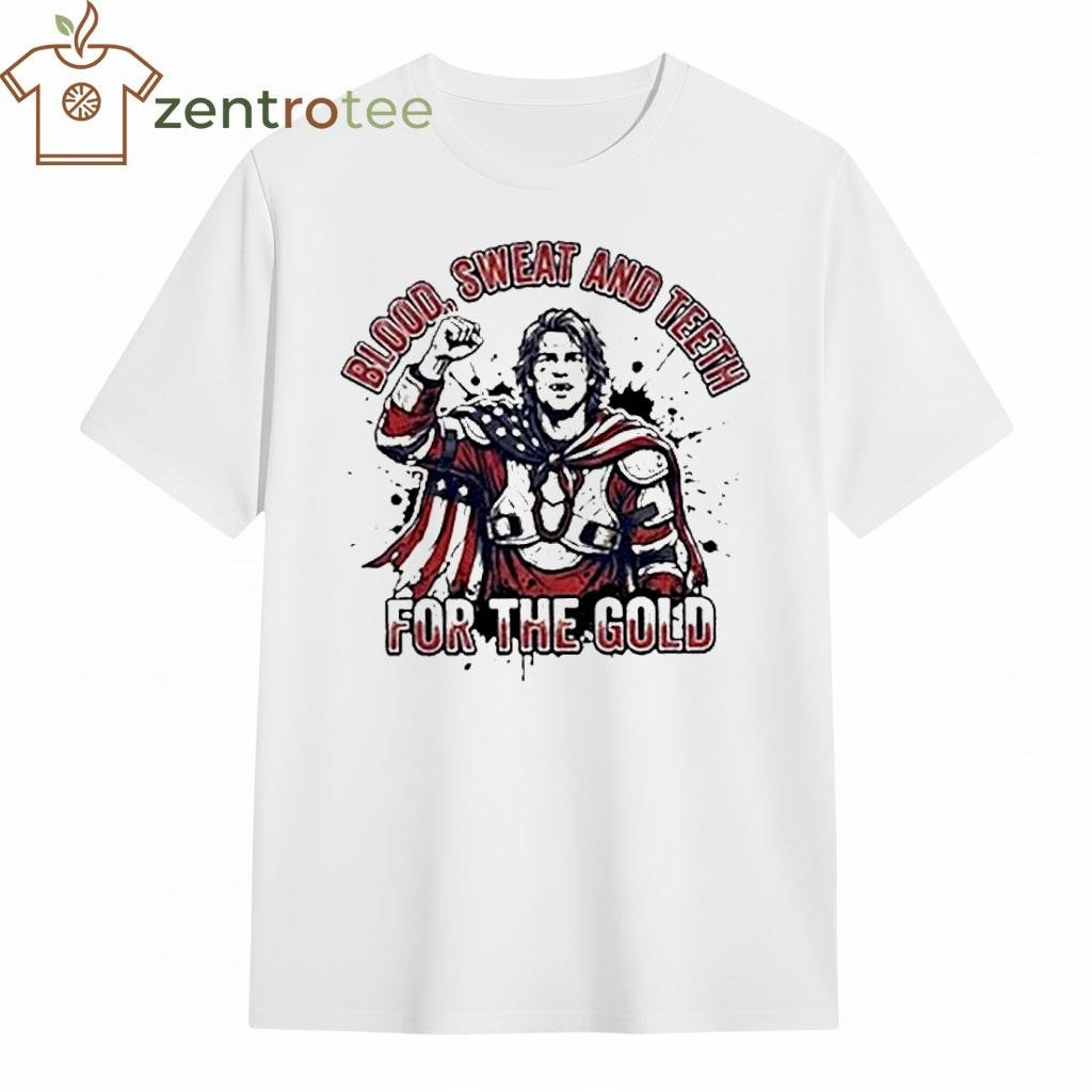 Blood Sweat And Teeth For The Gold Usa Hockey Jack Hughes shirt