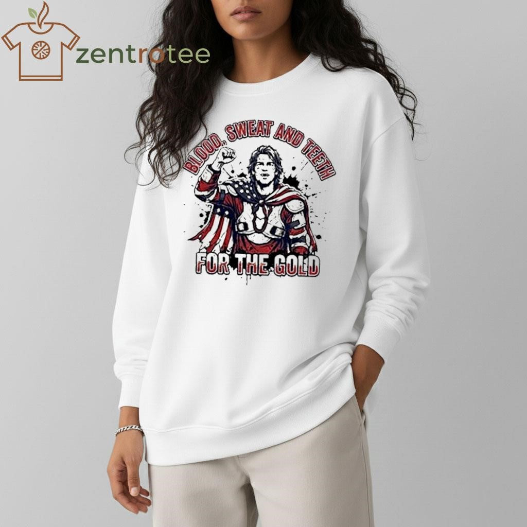 Blood Sweat And Teeth For The Gold Usa Hockey Jack Hughes shirt