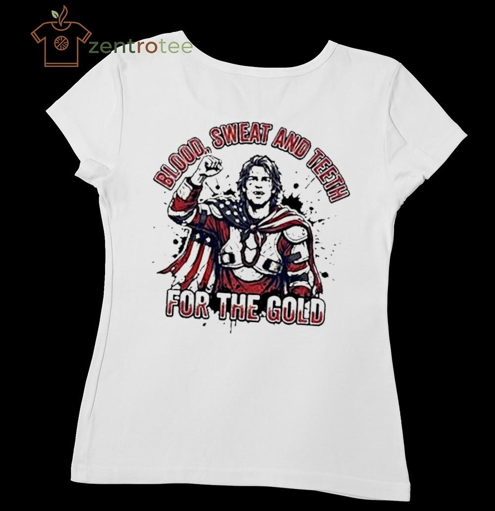 Blood Sweat And Teeth For The Gold Usa Hockey Jack Hughes shirt