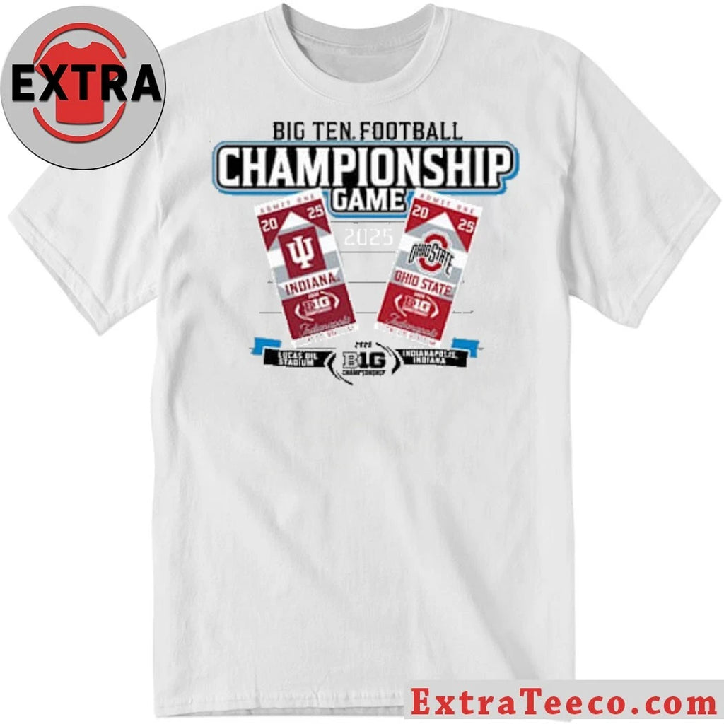 Blue 84 Big Ten Grey 2025 Football Championship Tickets T-Shirt