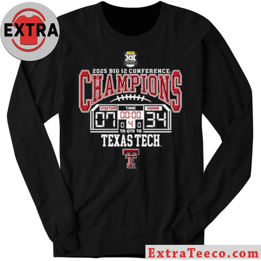 Blue 84 Unisex Texas Tech Red Raiders 2025 Big 12 Conference Champions December 6, 2025 overwhelming 34-7 win over BYU at AT&amp;T Stadium in Arlington, Texas Shirt