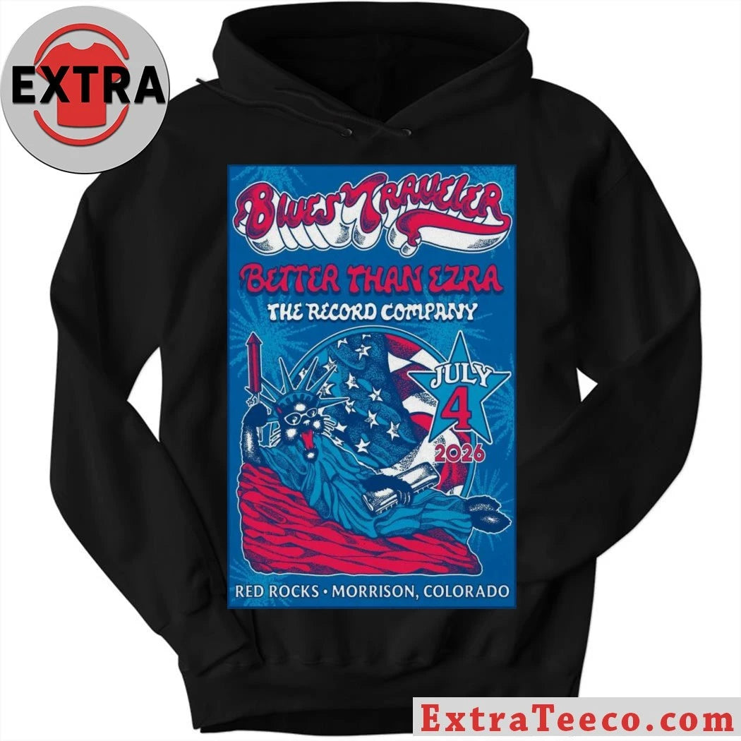 Blues Traveler Morrison, CO July 4 2026 Red Rocks Amphitheatre Tour Poster Shirt