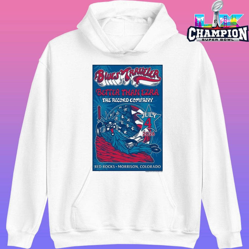 Blues Traveler Red Rocks July 4 2026 Shirt