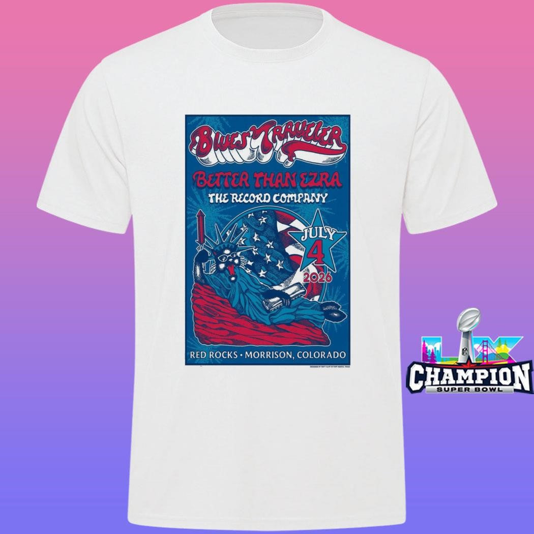 Blues Traveler Red Rocks July 4 2026 Shirt