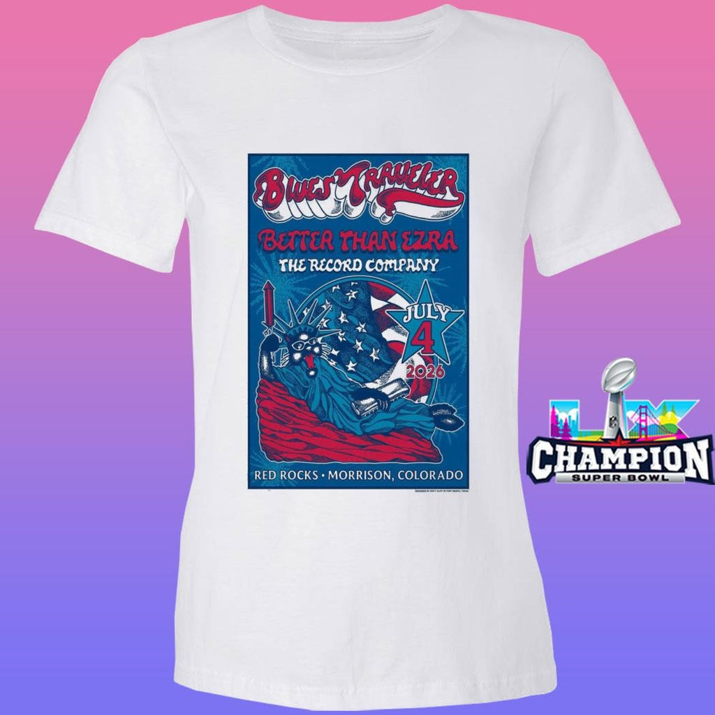Blues Traveler Red Rocks July 4 2026 Shirt