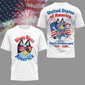 Bluey United States of America 250th Anniversary 1776-2026 T-Shirt