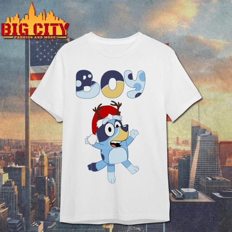 Bluey boy merry christmas shirt