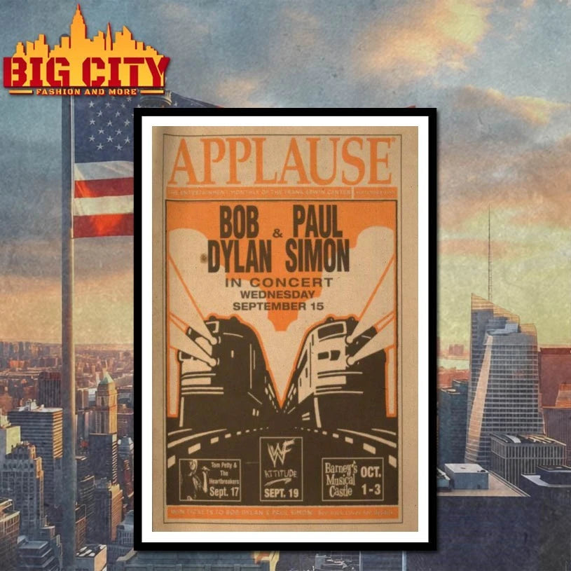 Bob Dylan &amp; Paul Simon In Concert Wednesday Sept 15 2025 Applause Poster shirt
