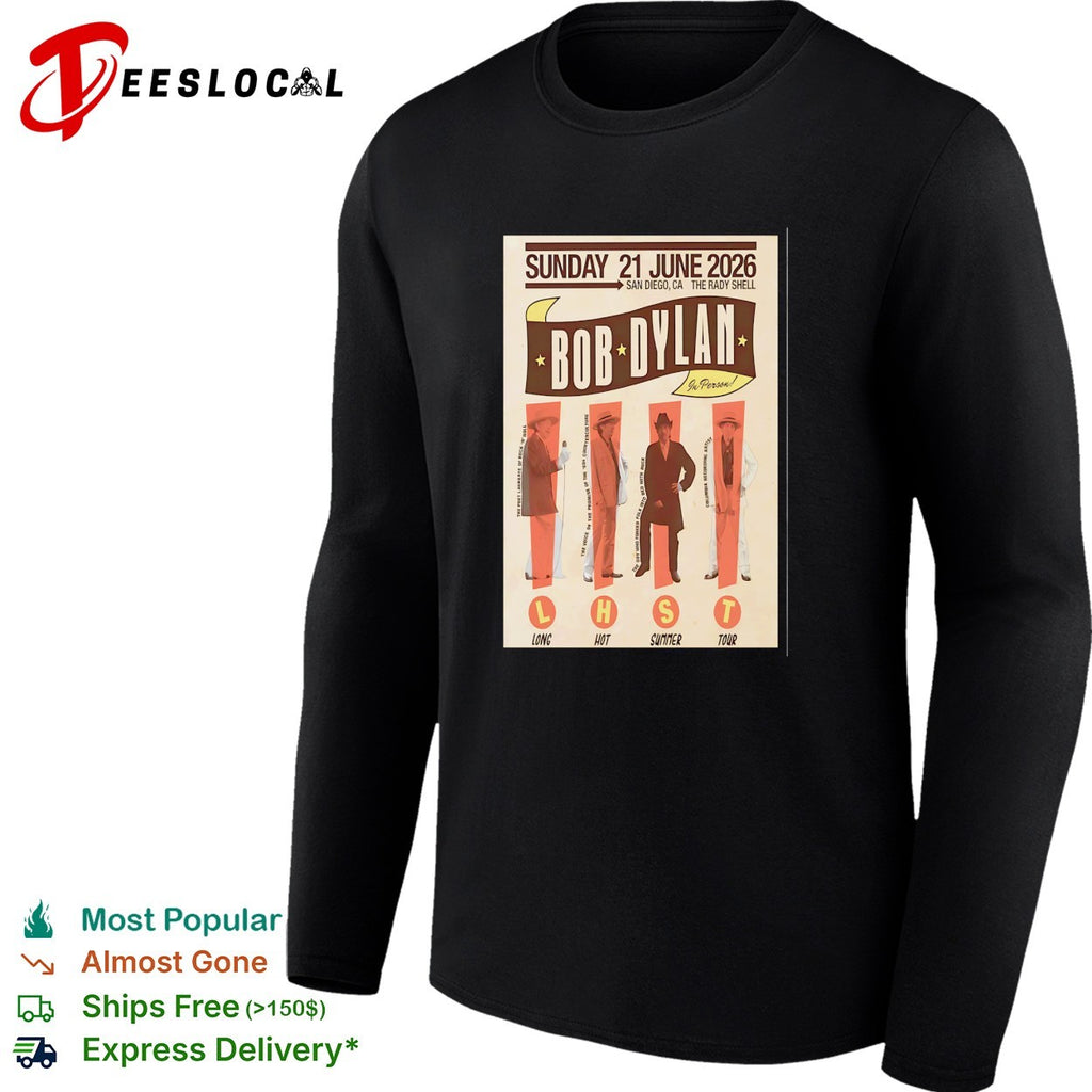 Bob Dylan San Diego Rady Shell 2026 poster shirt