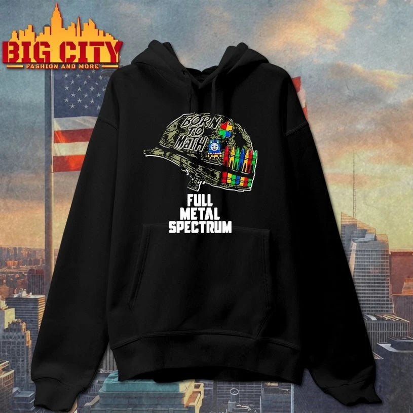 Born To Math Full Metal Spectrum Autism Awareness Shirt